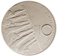 Coin - universal sufferage Coin - universal sufferage