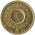 10-krone coin, nickel silver