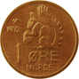 1-øre coin, bronze